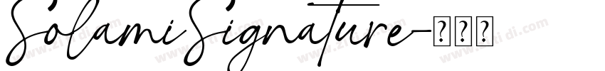 SolamiSignature字体转换