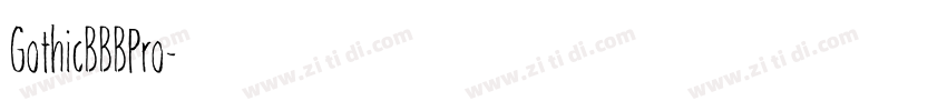 GothicBBBPro字体转换