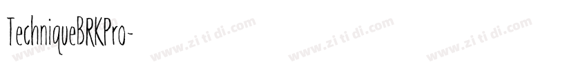 TechniqueBRKPro字体转换