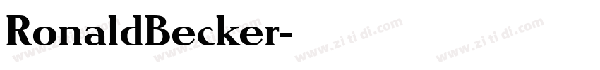 RonaldBecker字体转换