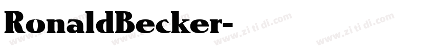 RonaldBecker字体转换