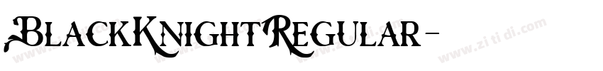 BlackKnightRegular字体转换