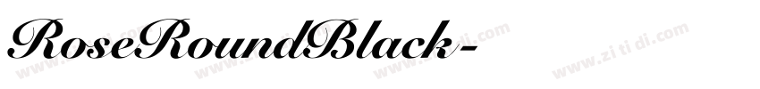 RoseRoundBlack字体转换