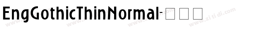 EngGothicThinNormal字体转换