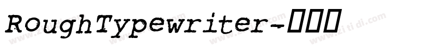 RoughTypewriter字体转换
