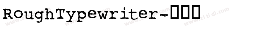 RoughTypewriter字体转换