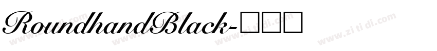 RoundhandBlack字体转换