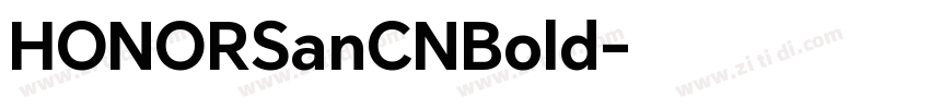 HONORSanCNBold字体转换