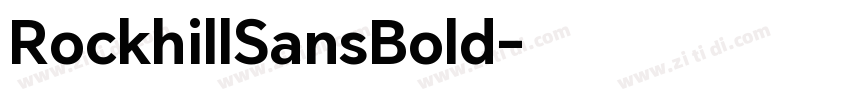RockhillSansBold字体转换