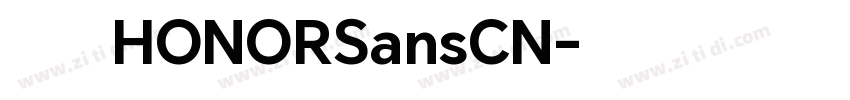 荣耀字体HONORSansCN字体转换