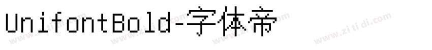UnifontBold字体转换