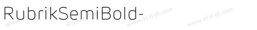 RubrikSemiBold字体转换