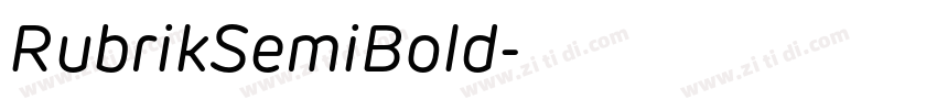 RubrikSemiBold字体转换