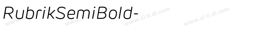 RubrikSemiBold字体转换