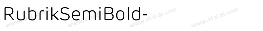 RubrikSemiBold字体转换