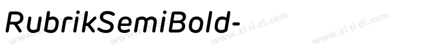 RubrikSemiBold字体转换