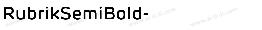 RubrikSemiBold字体转换