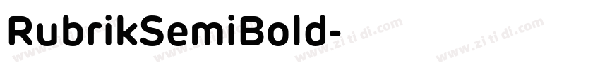 RubrikSemiBold字体转换