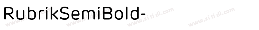 RubrikSemiBold字体转换