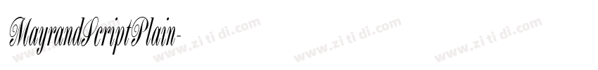 MayrandScriptPlain字体转换