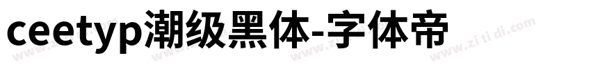 ceetyp潮级黑体字体转换
