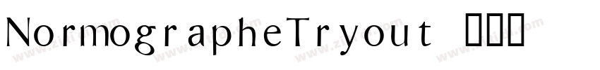 NormographeTryout字体转换