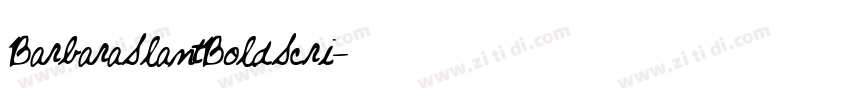 BarbaraSlantBoldScri字体转换