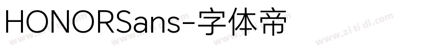 HONORSans字体转换