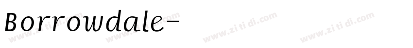 Borrowdale字体转换