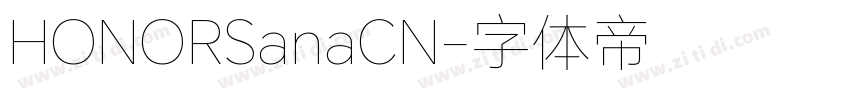 HONORSanaCN字体转换