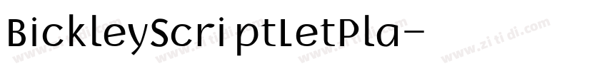 BickleyScriptLetPla字体转换