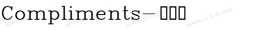 Compliments字体转换