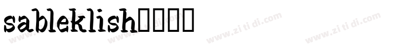 sableklish字体转换