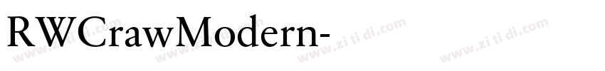 RWCrawModern字体转换