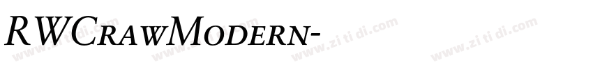 RWCrawModern字体转换