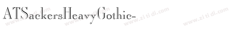 ATSackersHeavyGothic字体转换