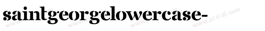 SaintGeorgeLowercase字体转换