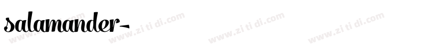 salamander字体转换 salamander字体转换