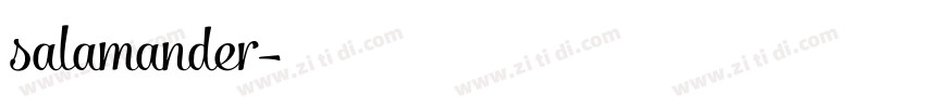 salamander字体转换 salamander字体转换