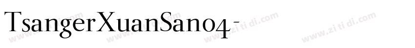 TsangerXuanSan04字体转换