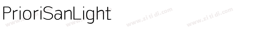 PrioriSanLight字体转换