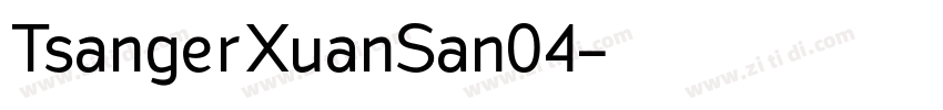 TsangerXuanSan04字体转换