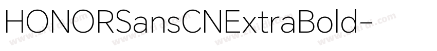 HONORSansCNExtraBold字体转换