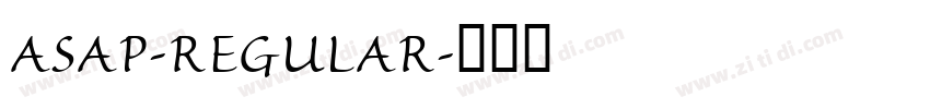 ASAP-REGULAR字体转换