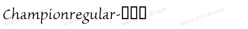 Championregular字体转换
