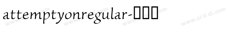 attemptyonregular字体转换