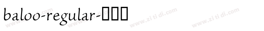 baloo-regular字体转换