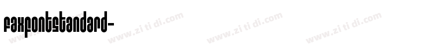 FaxfontStandard字体转换