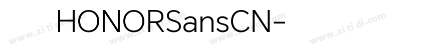 荣耀字体HONORSansCN字体转换