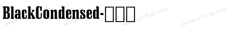 BlackCondensed字体转换